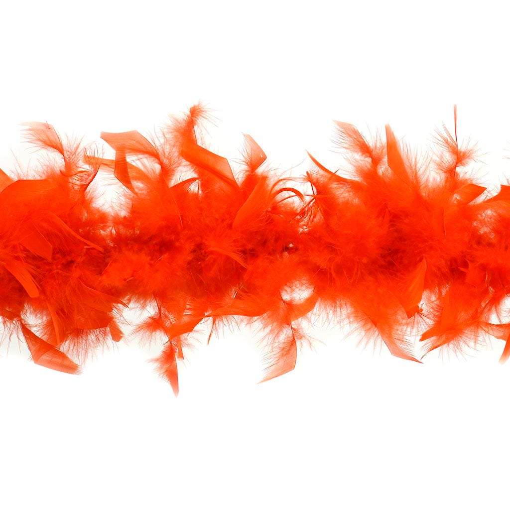 Chandelle Feather Boa - Lightweight - Tangerine - Chandelle Boa