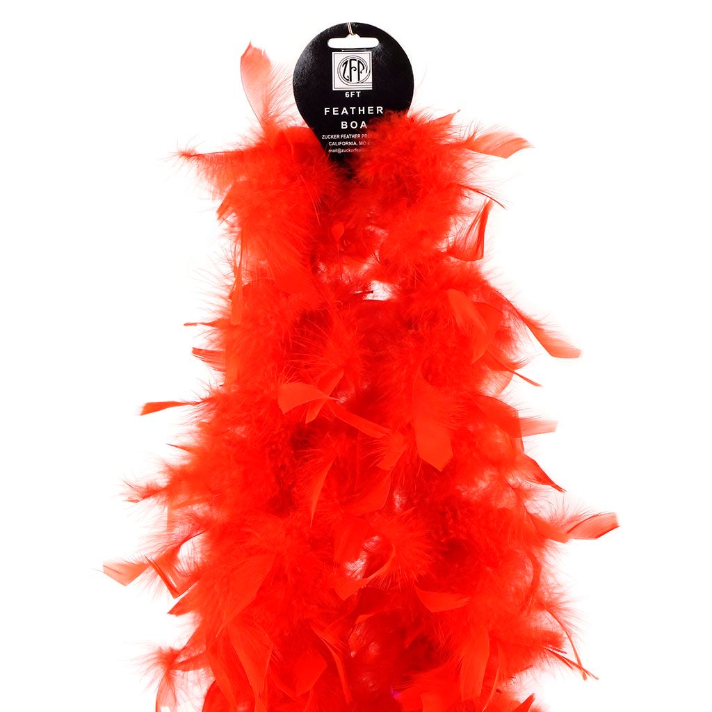 Chandelle Feather Boa - Lightweight - Tangerine - Chandelle Boa