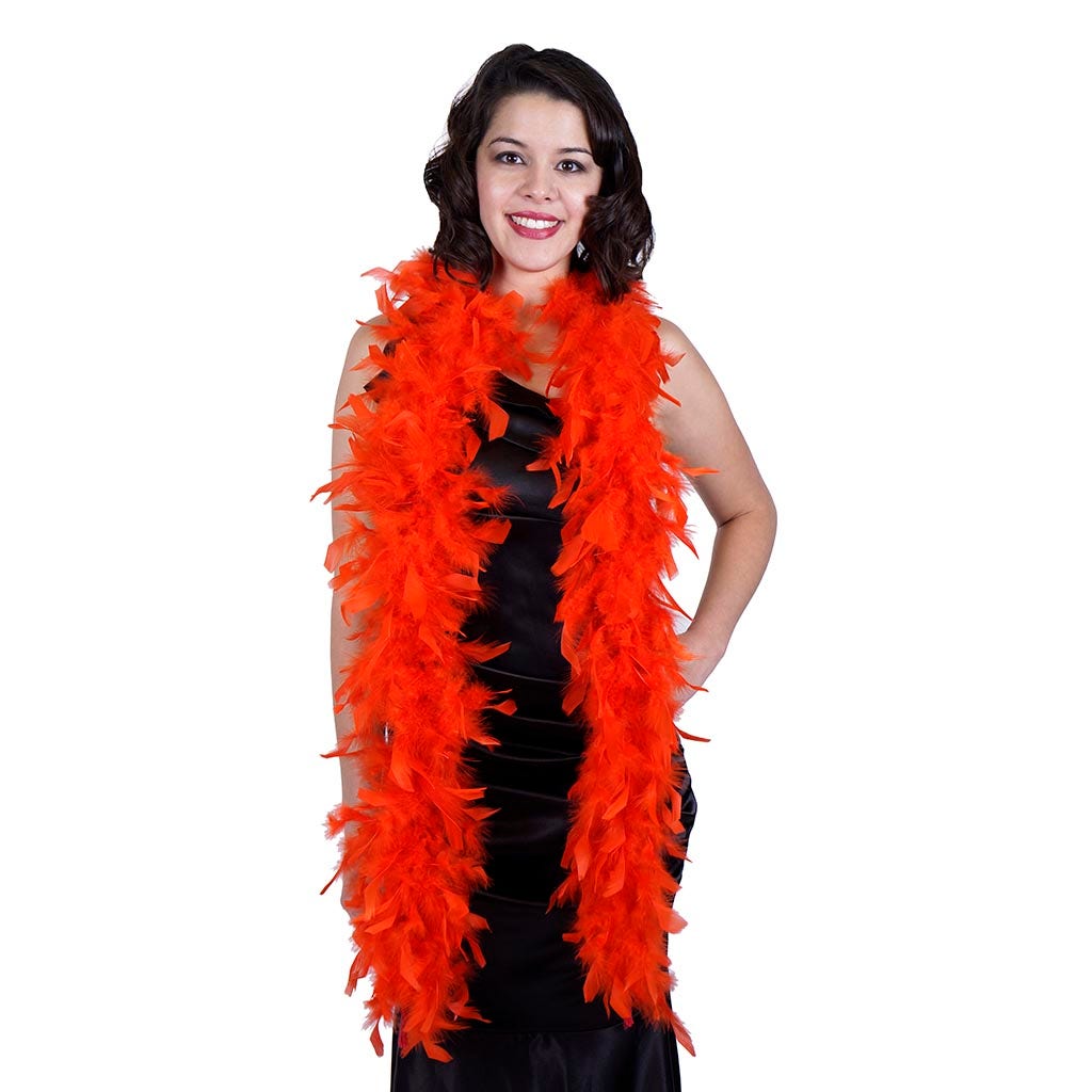 Chandelle Feather Boa - Lightweight - Tangerine - Chandelle Boa