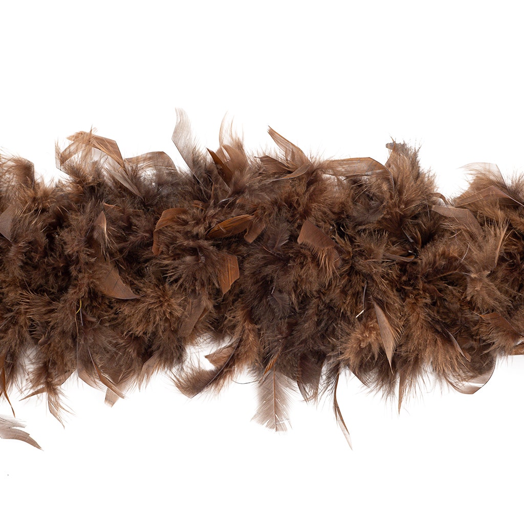 Chandelle Feather Boa - Medium Weight - Brown - Chandelle Boa