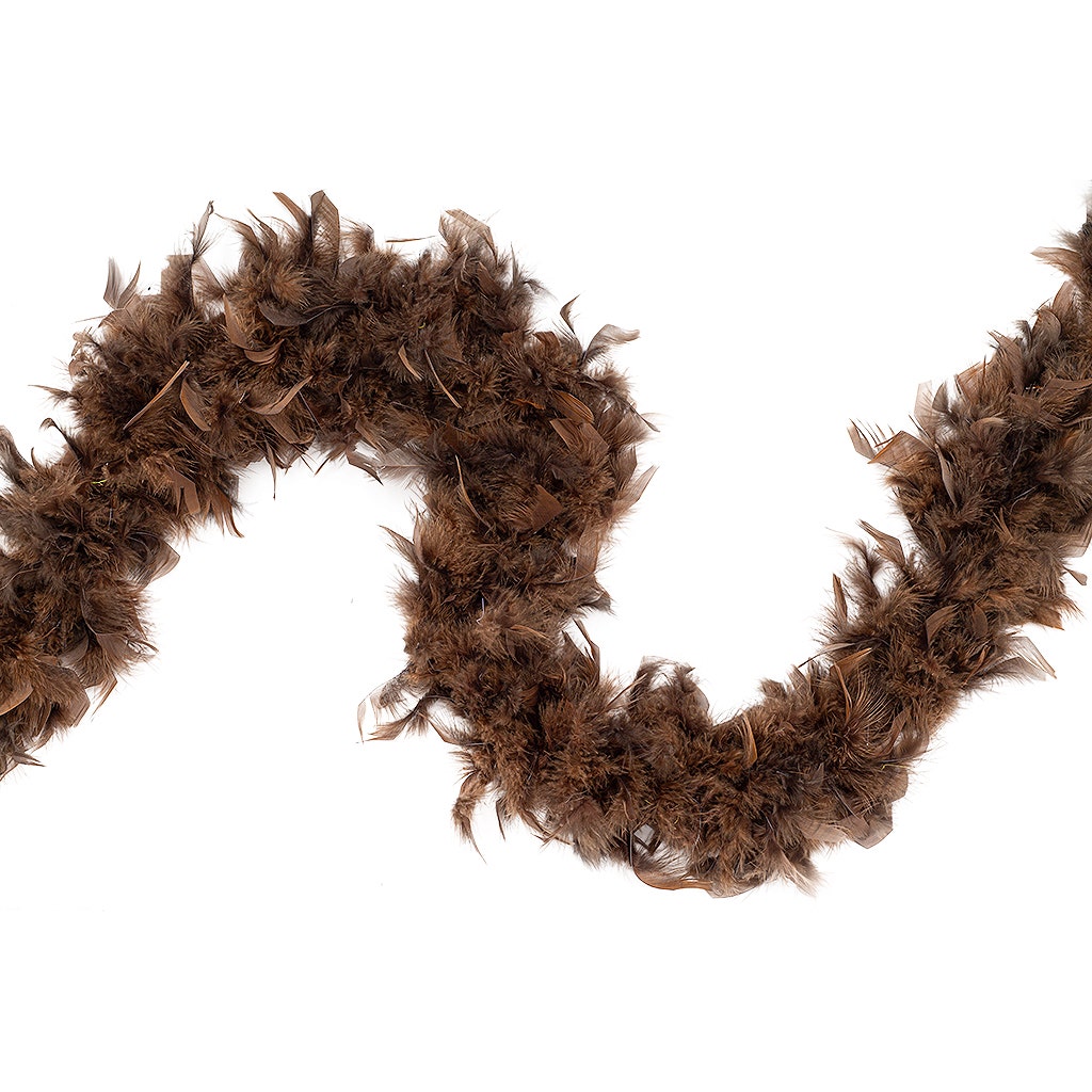 Chandelle Feather Boa - Medium Weight - Brown - Chandelle Boa