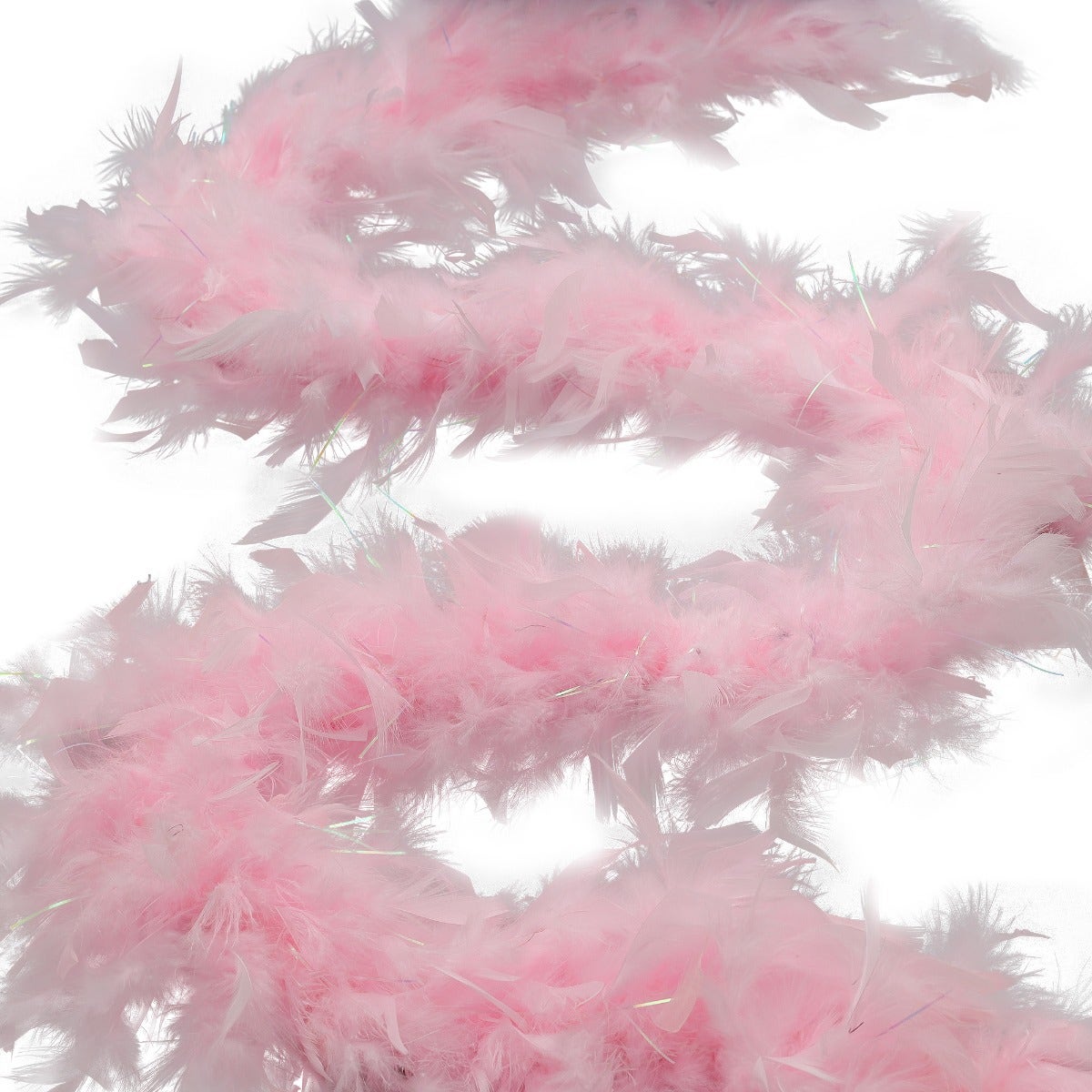 Chandelle Feather Boa - Medium Weight- Candy Pink/Opal Lurex - Chandelle Boa