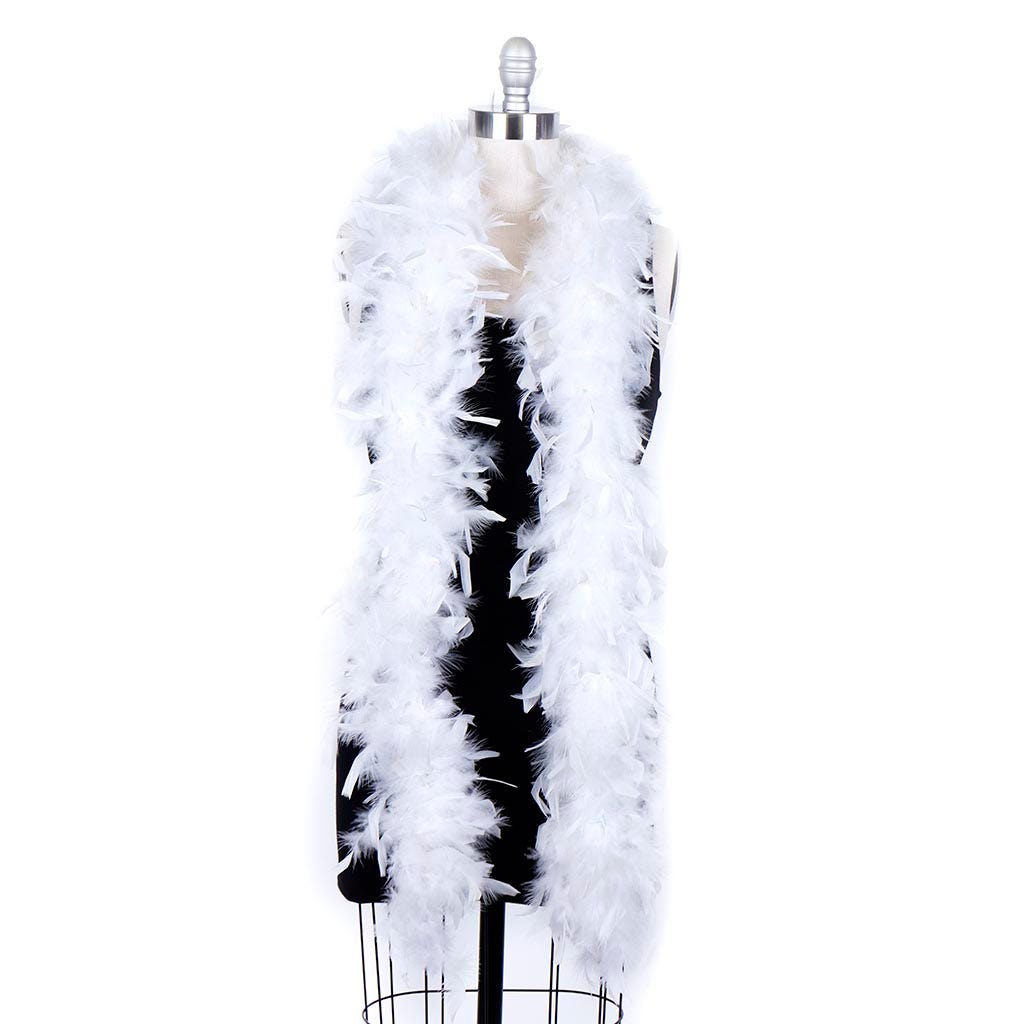 Chandelle Feather Boa - Medium Weight - White - Chandelle Boa