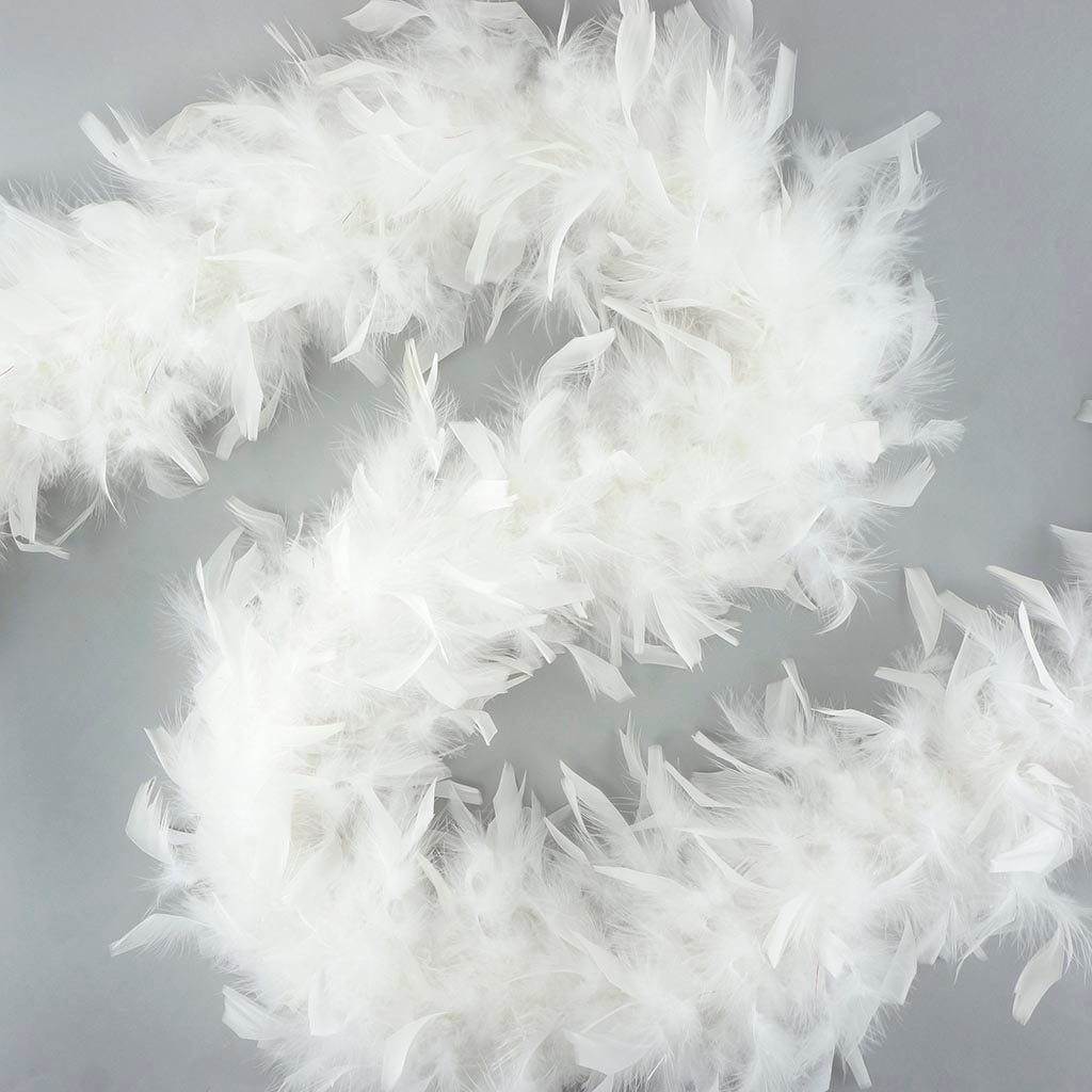 Chandelle Feather Boa - Medium Weight - White - Chandelle Boa