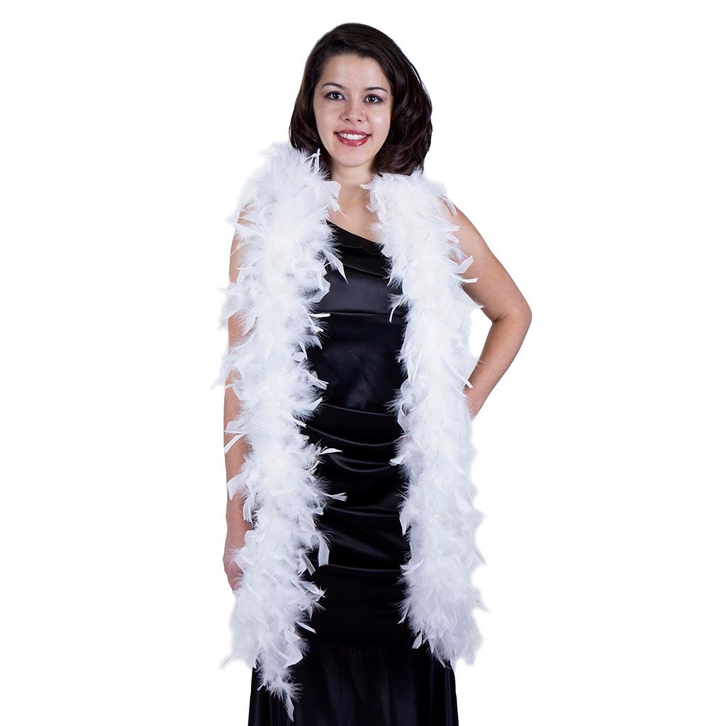 Chandelle Feather Boa - Medium Weight - White - Chandelle Boa