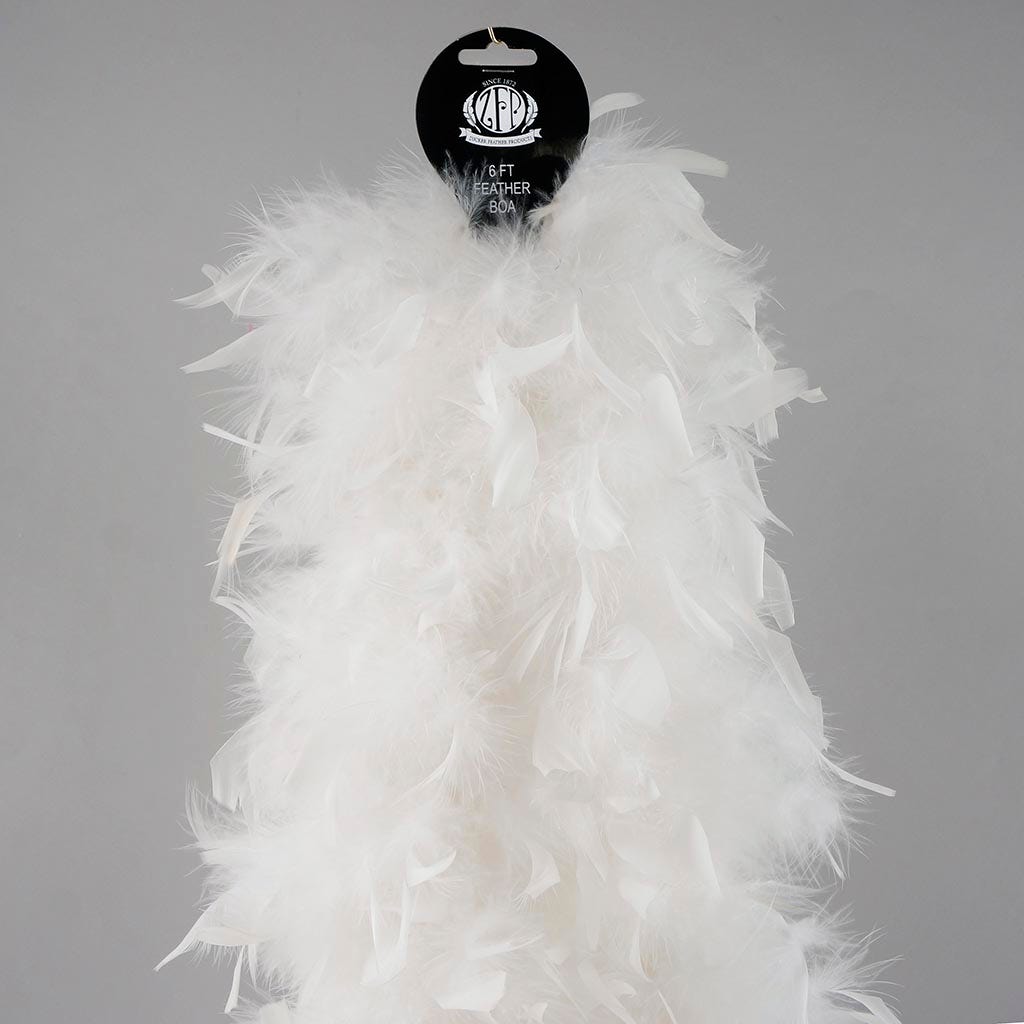 Chandelle Feather Boa - Medium Weight - White - Chandelle Boa