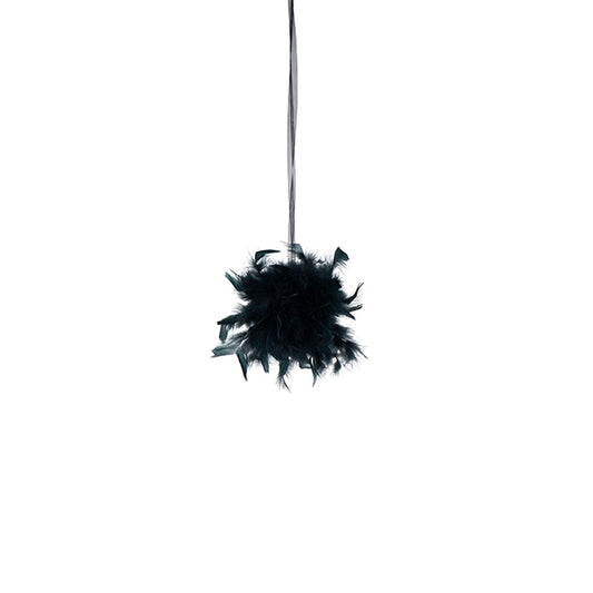 Chandelle Feather Pom Poms - Black - 6’’ - Feathers