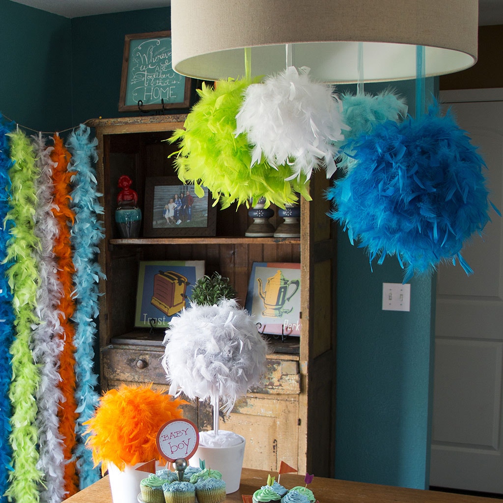 Chandelle Feather Pom Poms - Dark Turquoise - Feathers