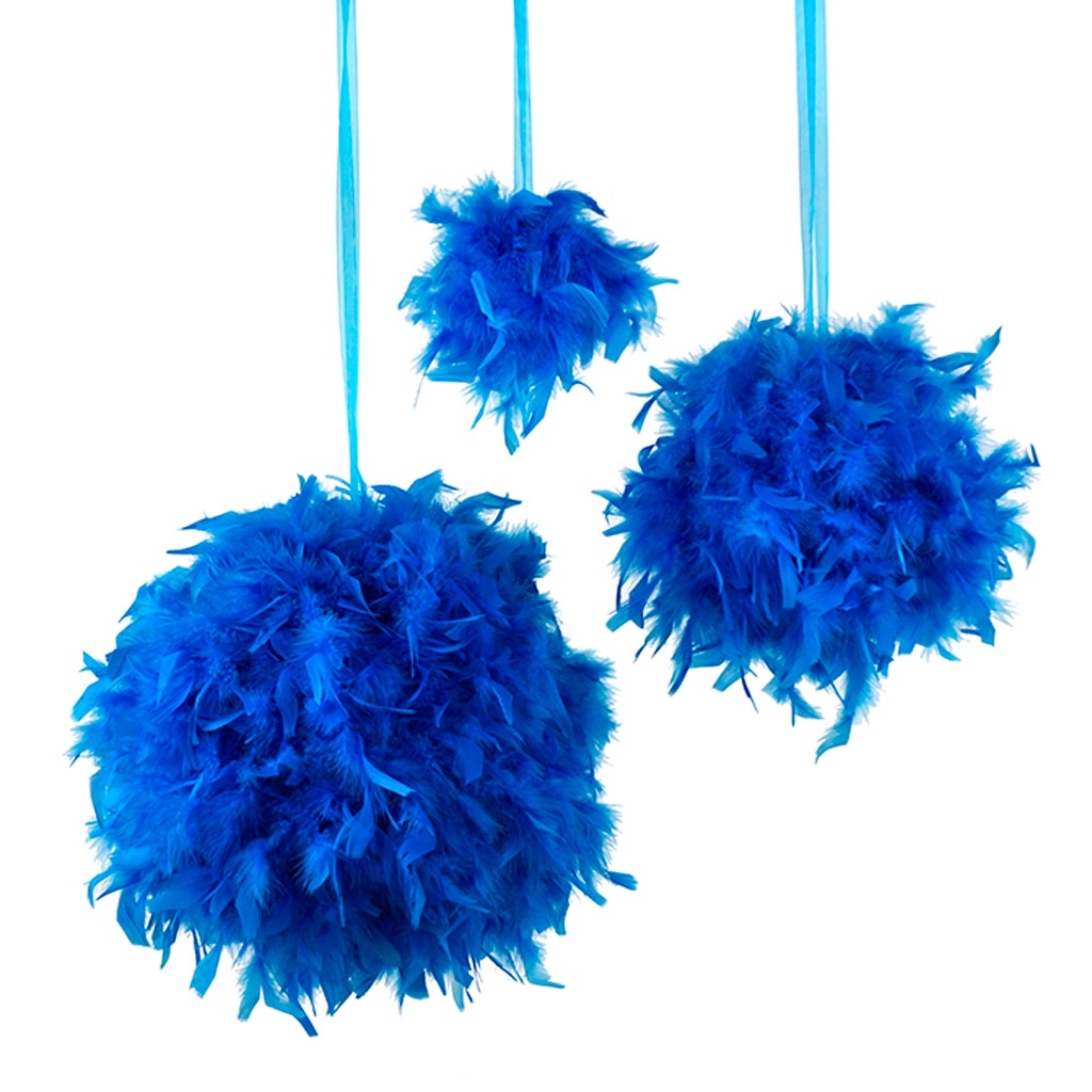 Chandelle Feather Pom Poms - Dark Turquoise - Feathers