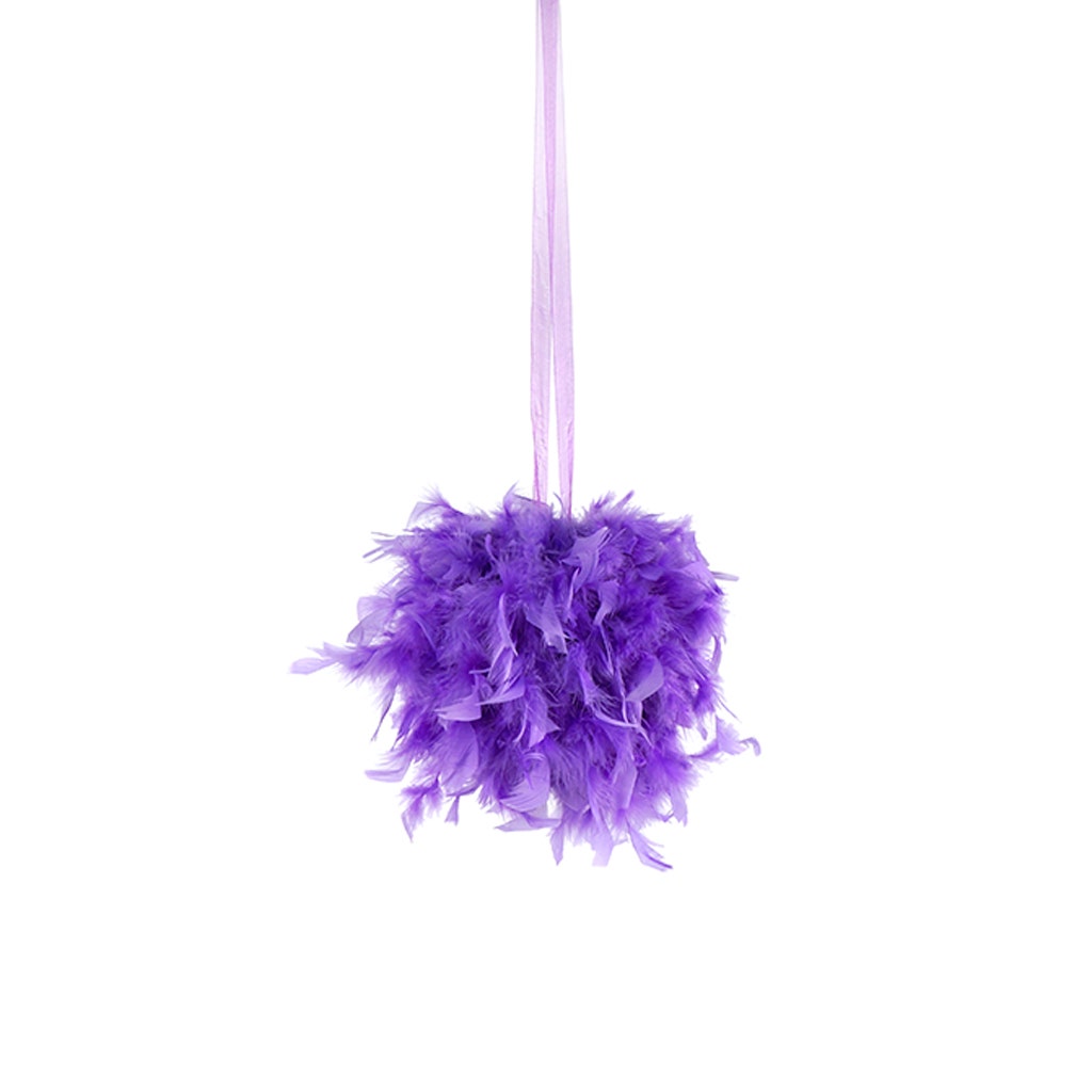 Chandelle Feather Pom Poms - Lavender - Feathers