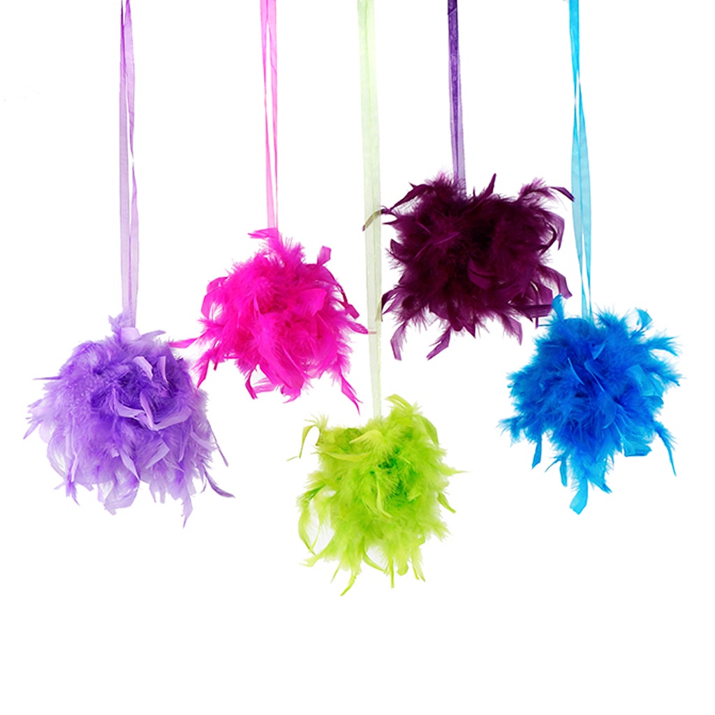 Chandelle Feather Pom Poms - Lavender - Feathers