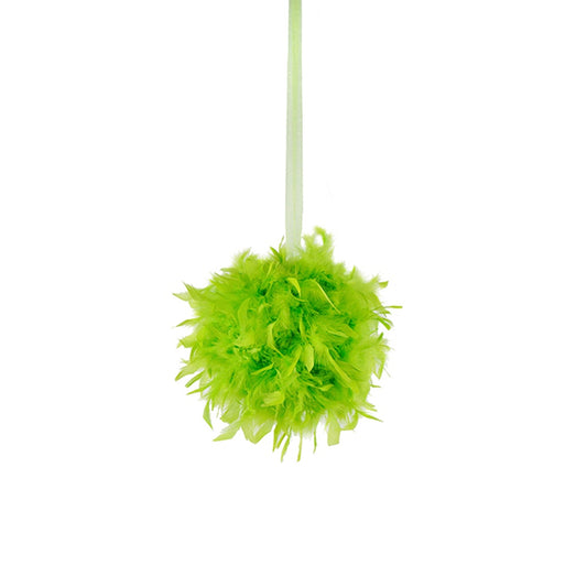 Chandelle Feather Pom Poms - Lime - 12’’ - Feathers