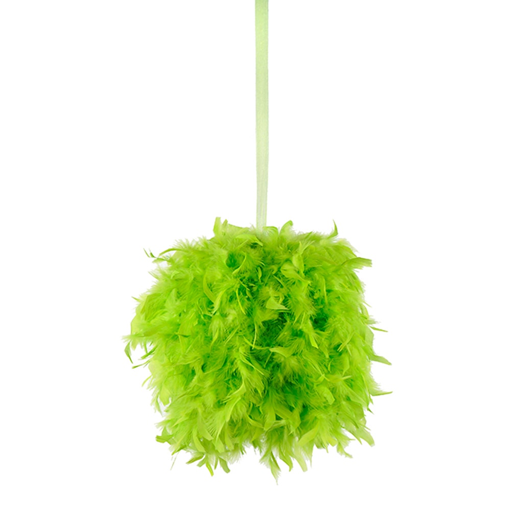 Chandelle Feather Pom Poms - Lime - 18’’ - Feathers