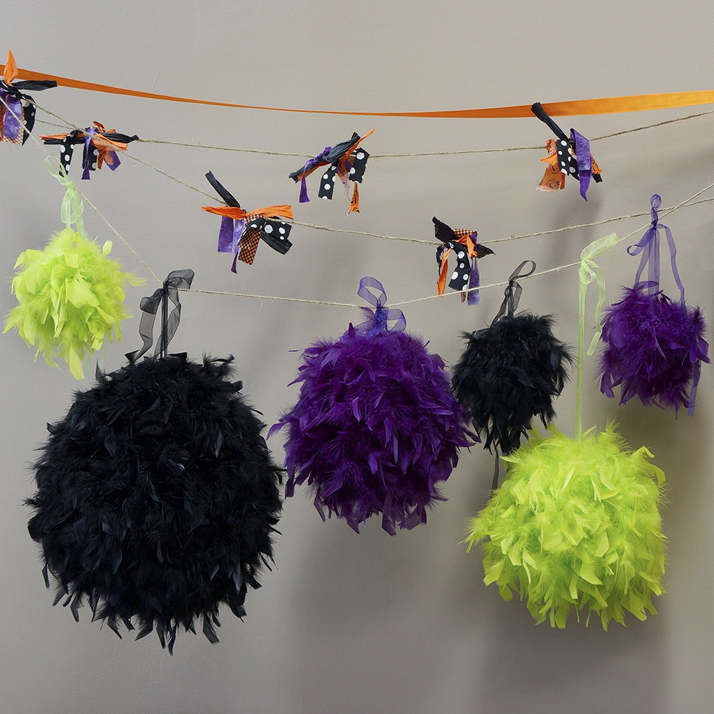 Chandelle Feather Pom Poms - Purple - 6’’ - Feathers