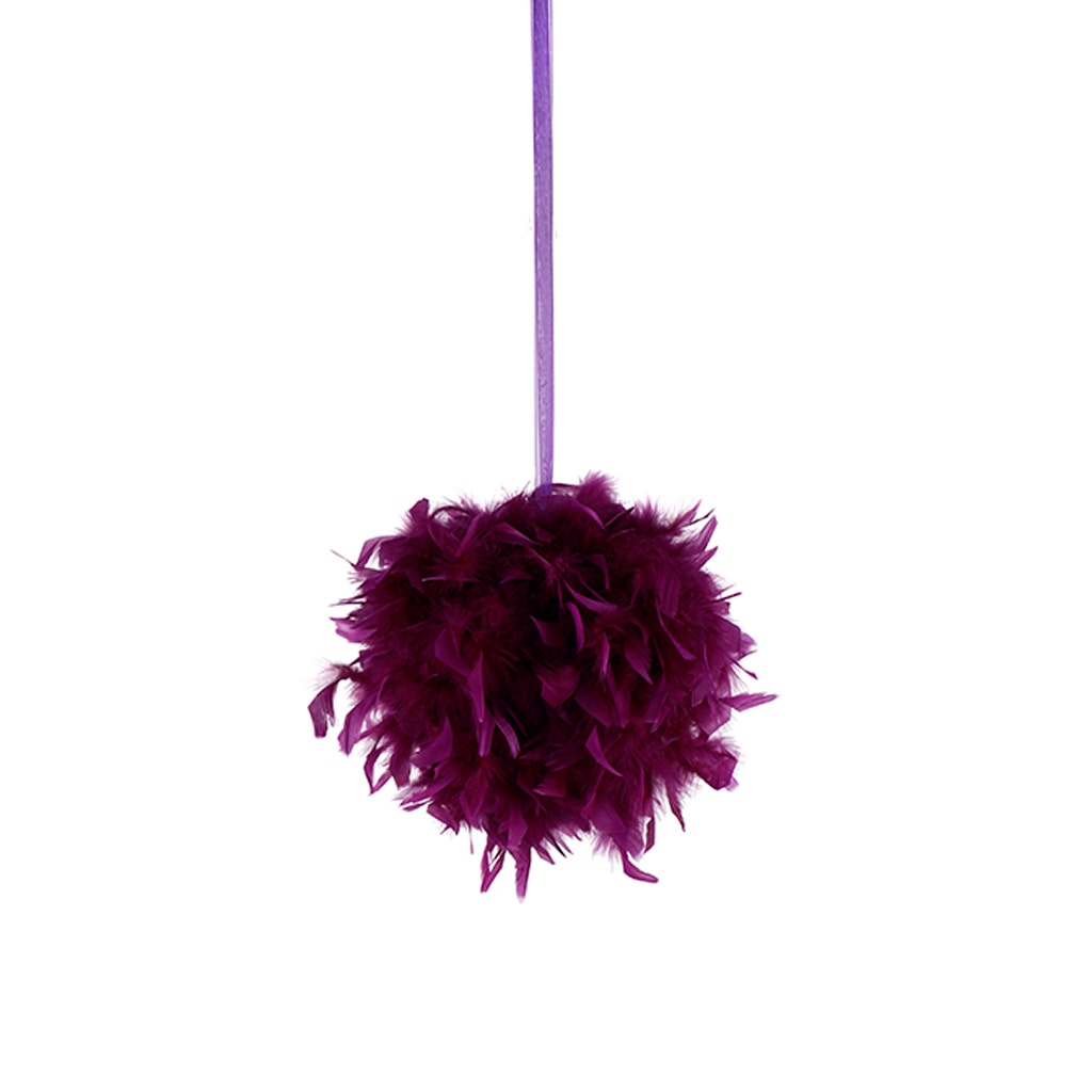 Chandelle Feather Pom Poms - Purple - Feathers