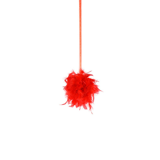 Chandelle Feather Pom Poms - Red - 6’’ - Feathers