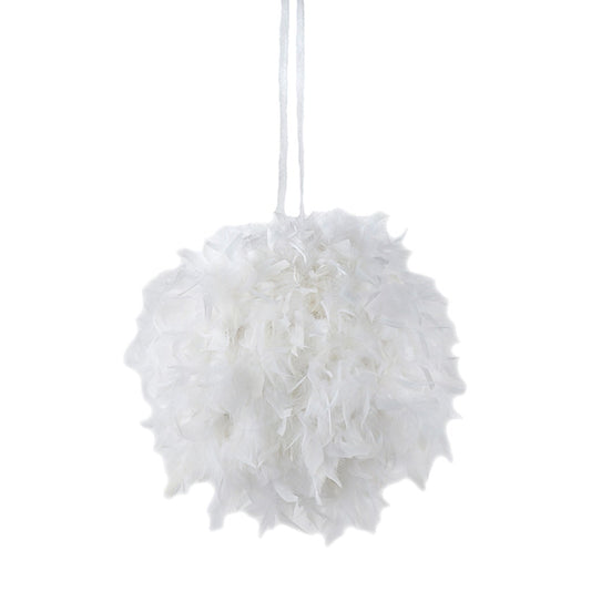 Chandelle Feather Pom Poms - White - 18’’ - Feathers