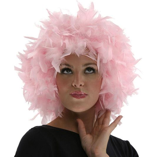 Chandelle Feather Wig-Solid - Candy Pink - Feathers