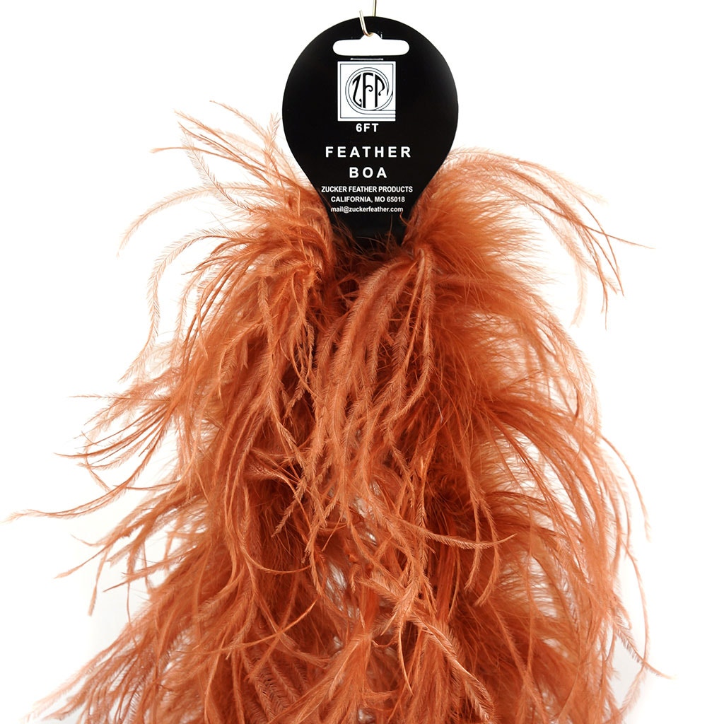 Cinnamon Red 2 Ply Ostrich Feather Boa - Ostrich Boa