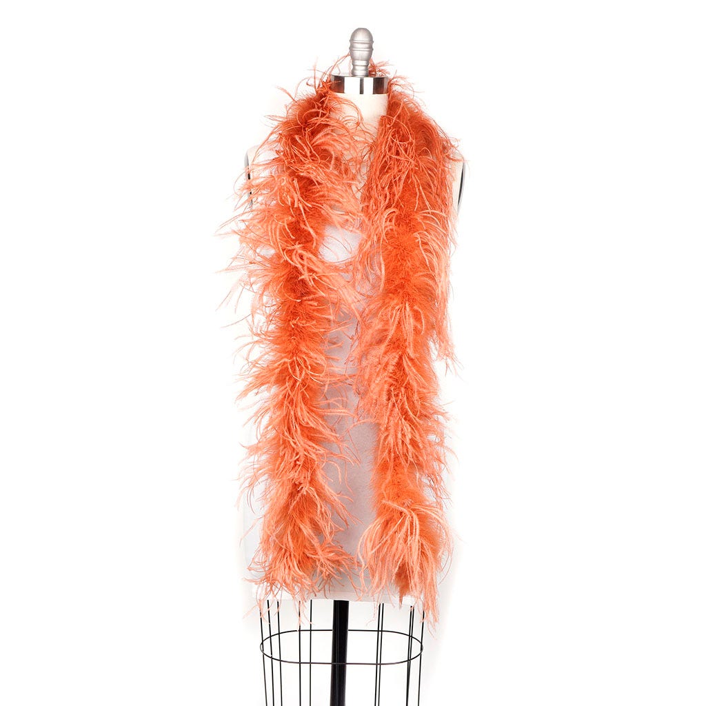 Cinnamon Red 2 Ply Ostrich Feather Boa - Ostrich Boa