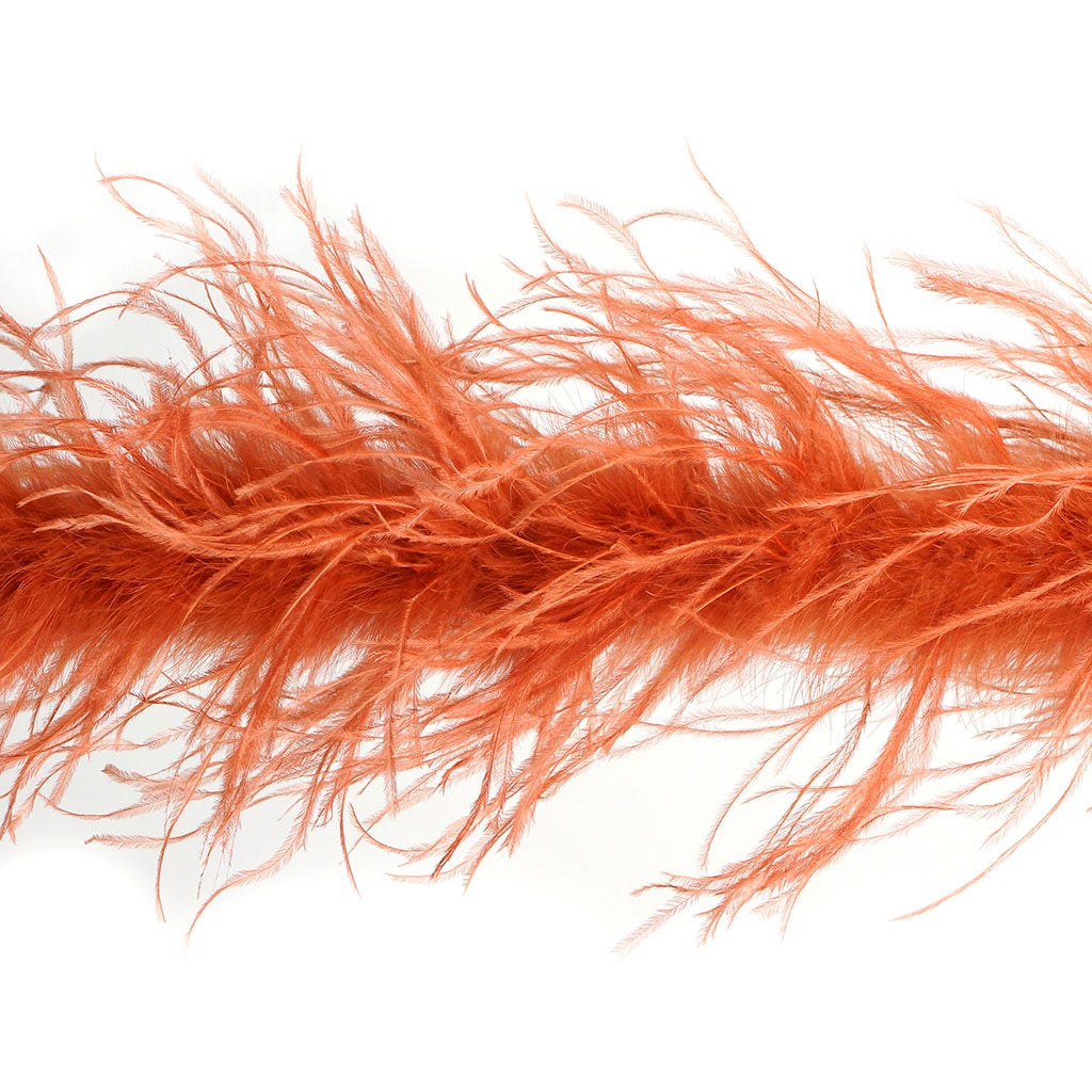 Cinnamon Red 2 Ply Ostrich Feather Boa - Ostrich Boa