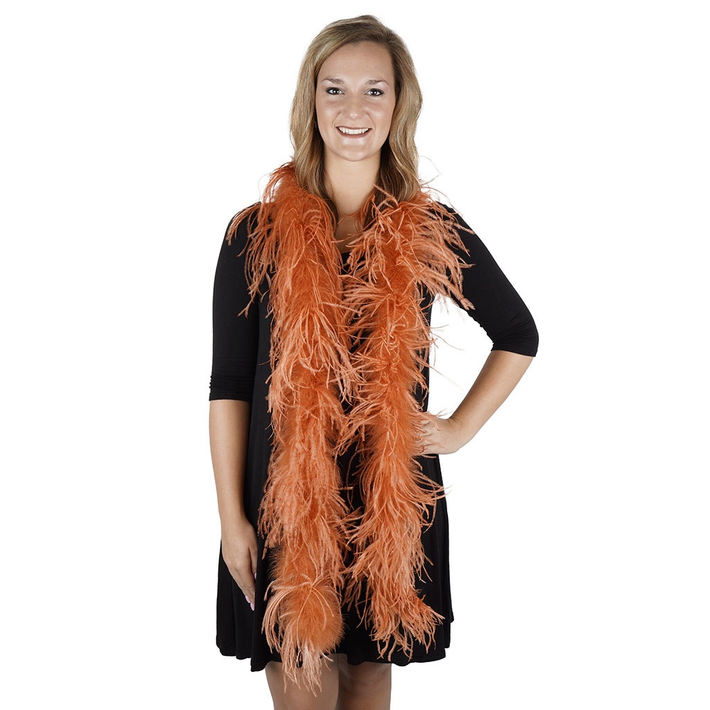 Cinnamon Red 2 Ply Ostrich Feather Boa - Ostrich Boa