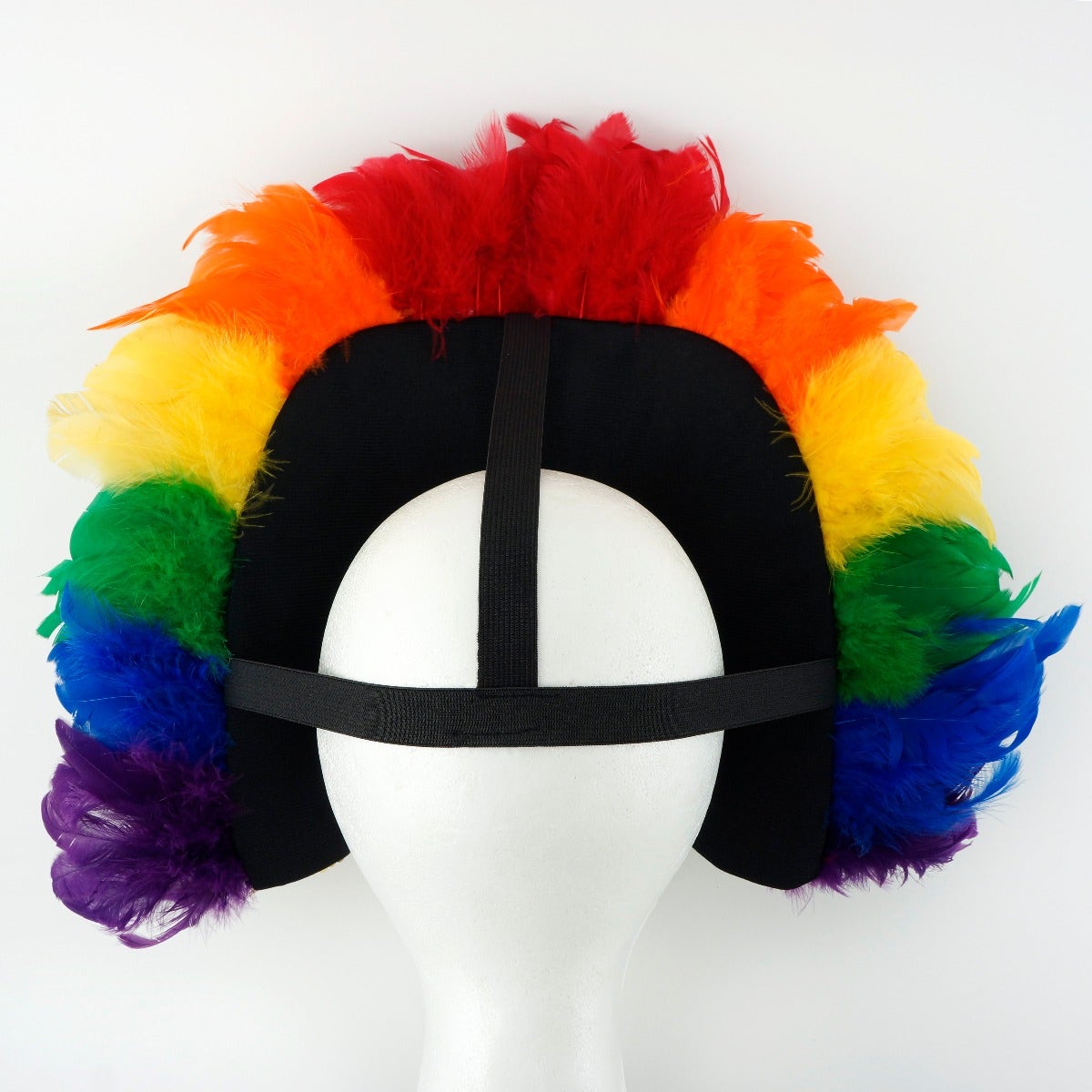 Coque Feather Headdress Section With Sequins - Rainbow - Feathers