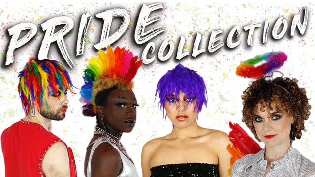 Coque Feather Headdress Section With Sequins - Rainbow - Feathers