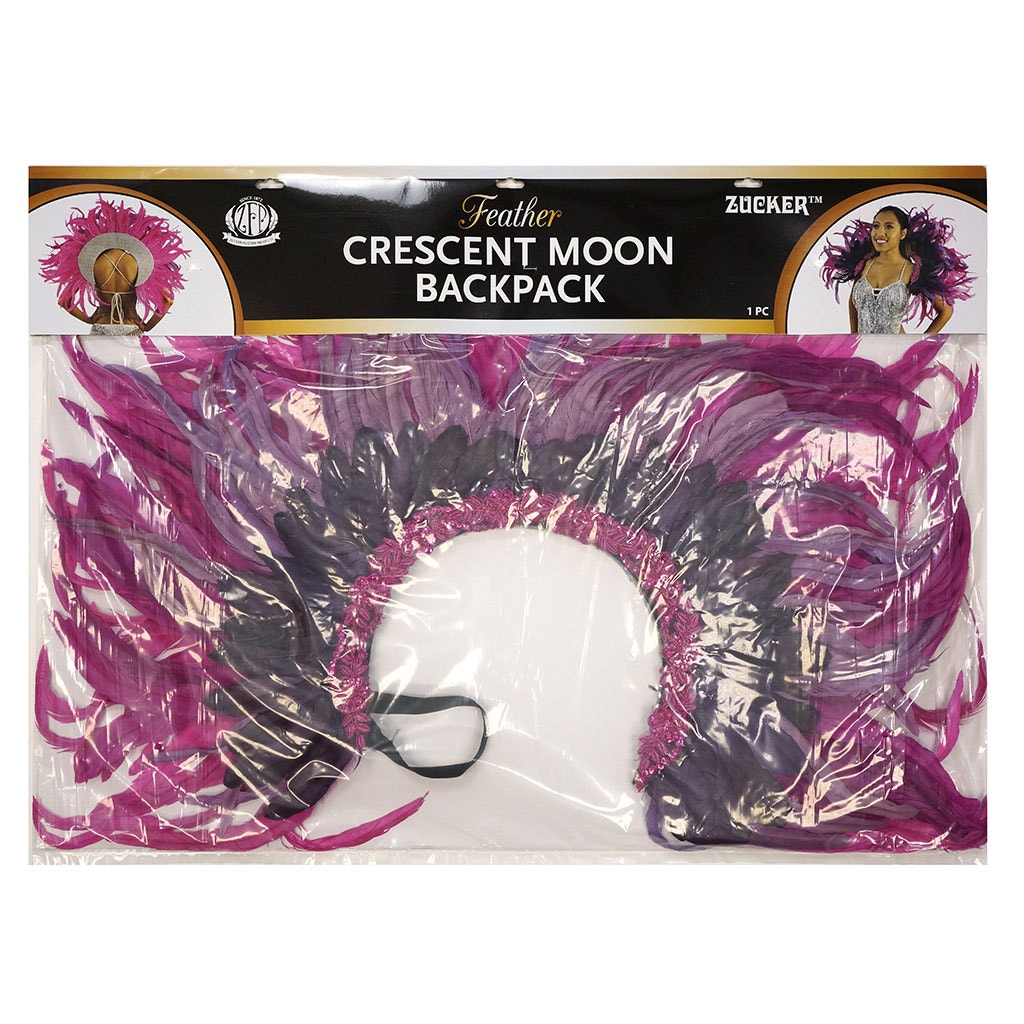 Crescent Moon Feather Carnival Mardi-Gras Costume Set - Feathers