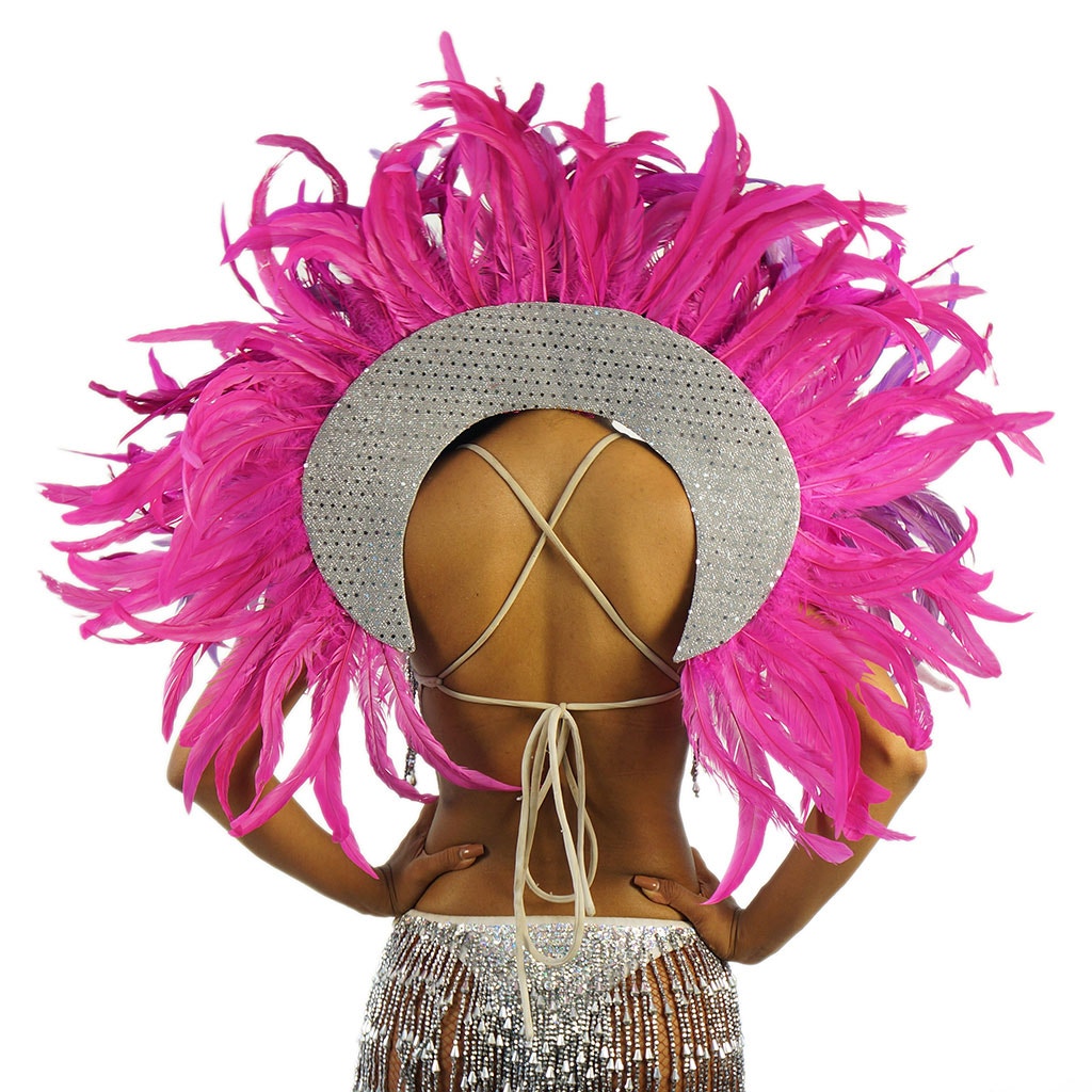 Crescent Moon Feather Carnival Mardi-Gras Costume Set - Feathers