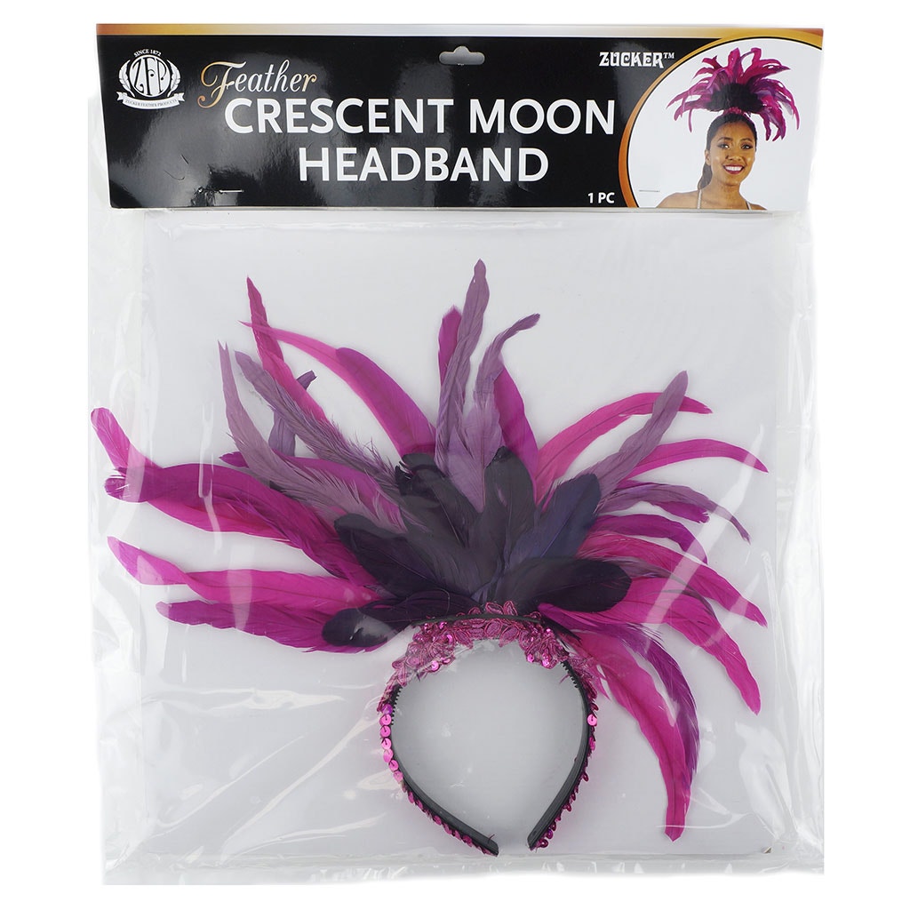 Crescent Moon Feather Carnival Mardi-Gras Costume Set - Feathers