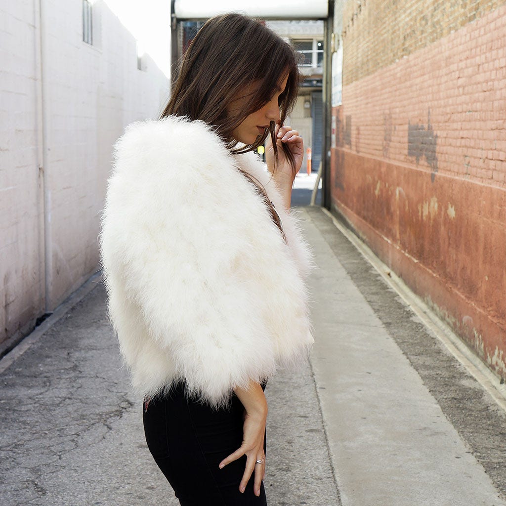 Marabou feather jacket online