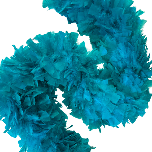 Turkey Boa 8-10 inch diameter   2yd --Dark Aqua