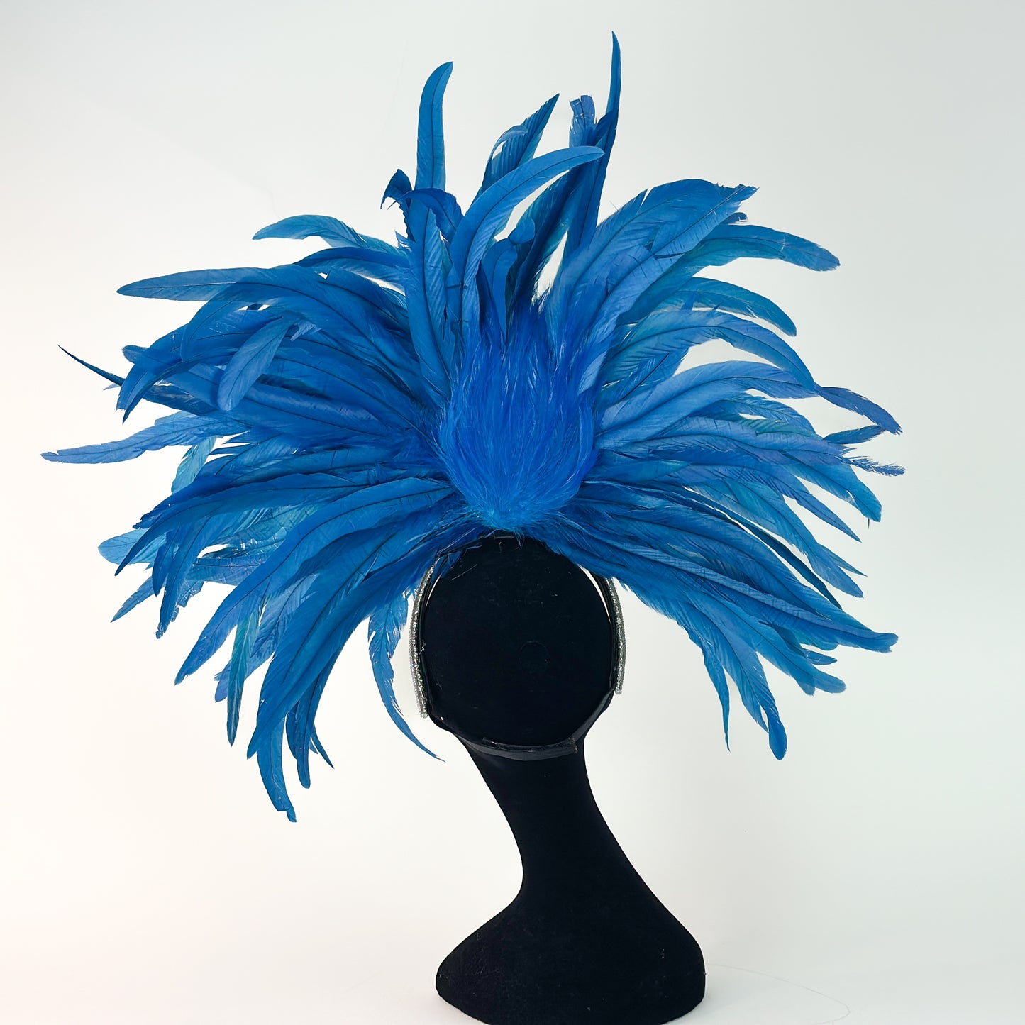Zizi Dark Turquoise Showgirl Feather Headpiece