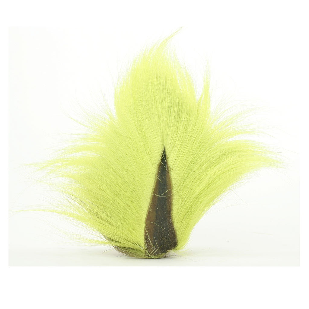 Deer Tails; Medium - Flourescent Chartreuse - Feathers