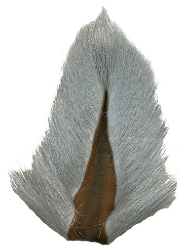 Deer Tails; Medium - Fluorescent Silver Dun - Feathers