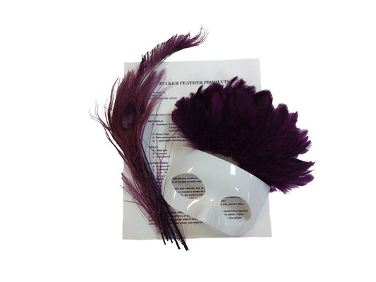 DIY Mask Kits-Assorted Feathers - Purple - Feathers