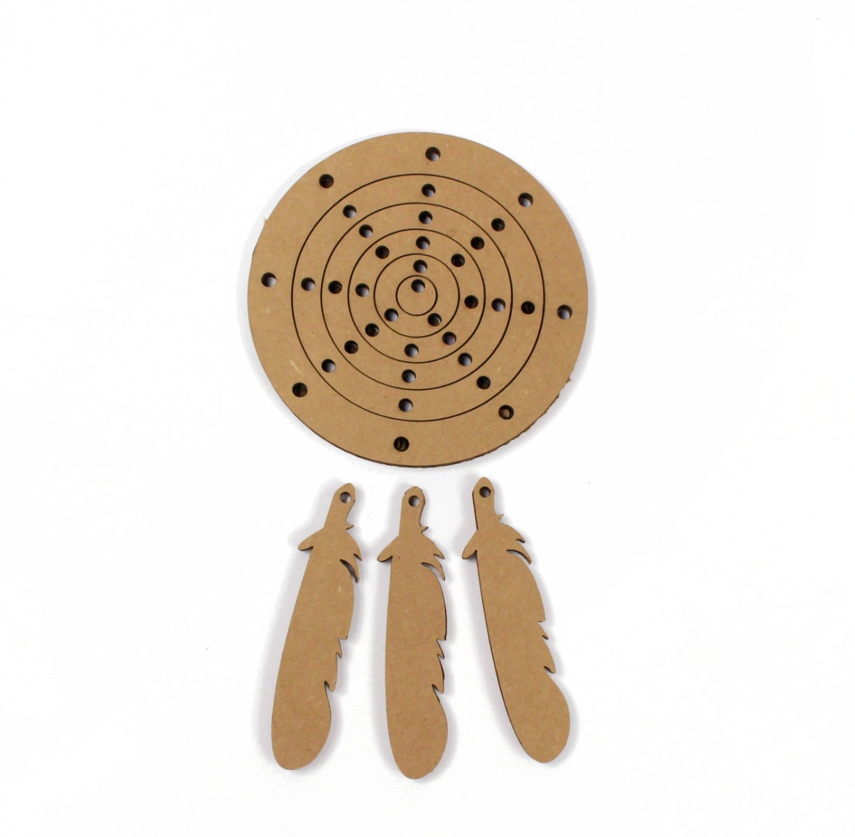 Dream Catcher Kit -- Natural - Feathers