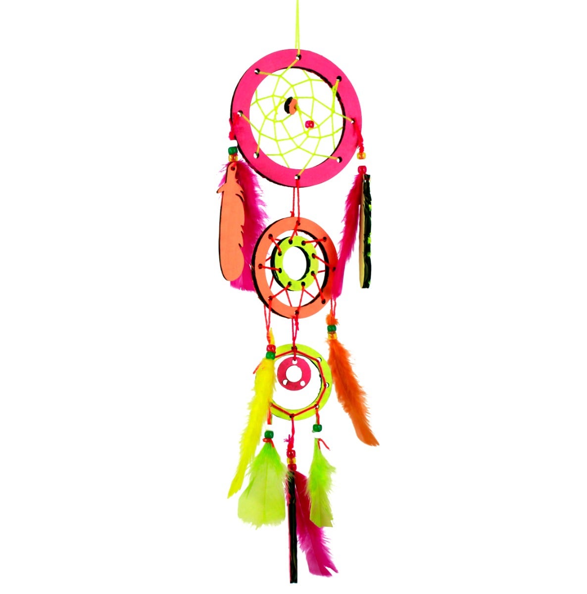 Dream Catcher Kit - Neon - Feathers