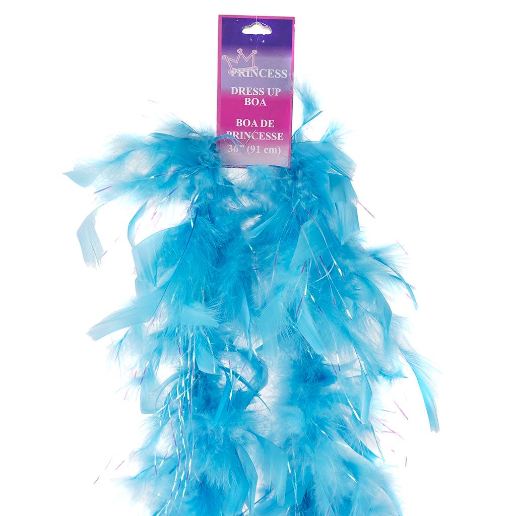 Dress Up Feather Boa for Little Girls - Fairytale Blue/Opal Lurex - Chandelle Boa