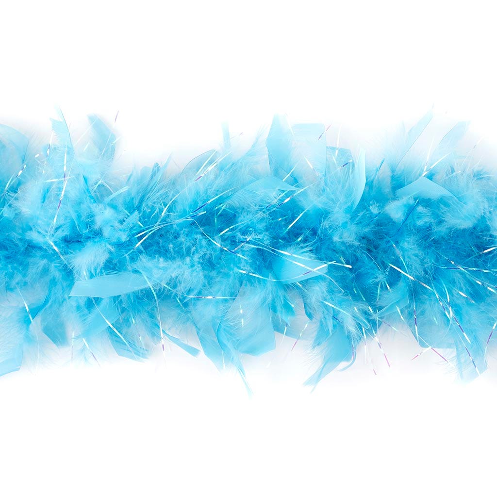 Dress Up Feather Boa for Little Girls - Fairytale Blue/Opal Lurex - Chandelle Boa