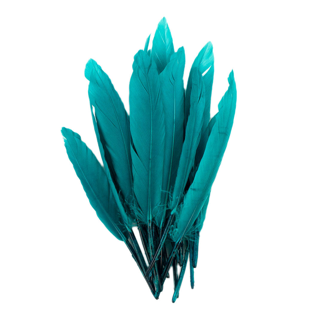 Duck Cosse Feathers - 3 - 6’’-Dark Aqua - Feathers