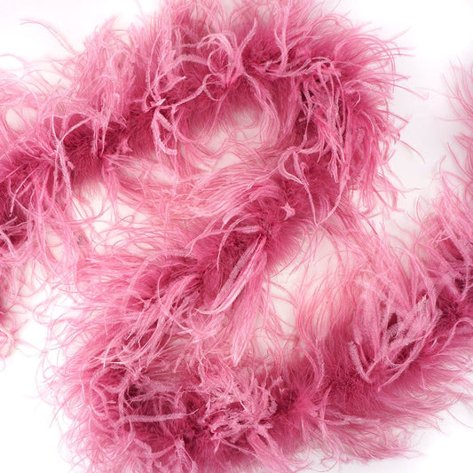 Dusty Rose Gold 2 Ply Ostrich Feather Boa - Ostrich Boa