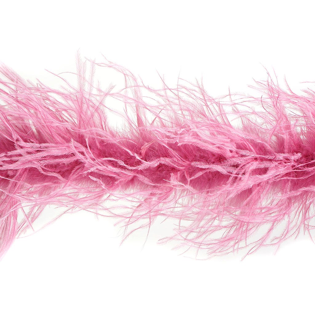 Dusty Rose Gold 2 Ply Ostrich Feather Boa - Ostrich Boa