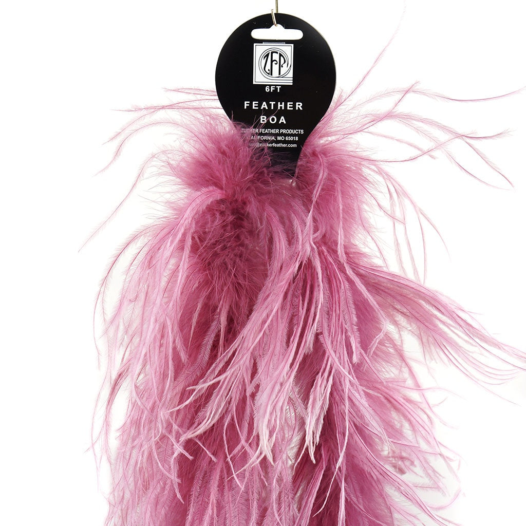 Dusty Rose Gold 2 Ply Ostrich Feather Boa - Ostrich Boa