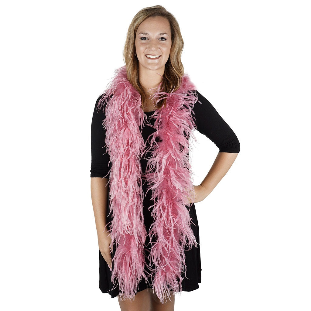 Dusty Rose Gold 2 Ply Ostrich Feather Boa - Ostrich Boa