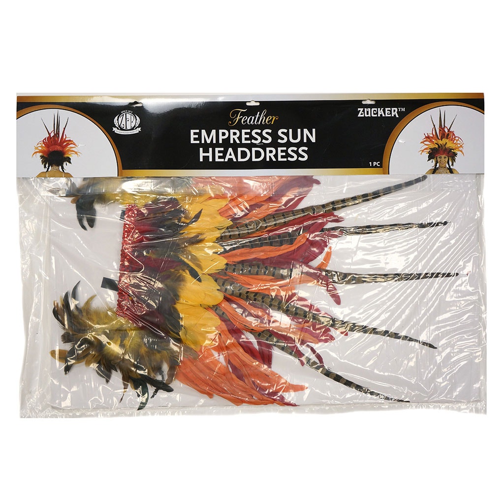 Empress Sun Feather Carnival Mardi-Gras Costume Set - Feathers