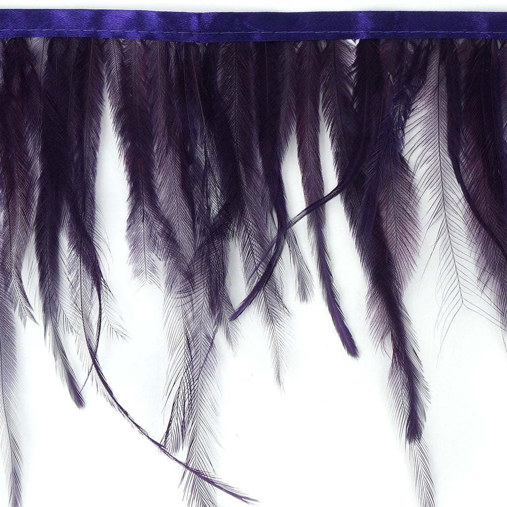 Emu Feather Fringe 5yd Grape - Feathers