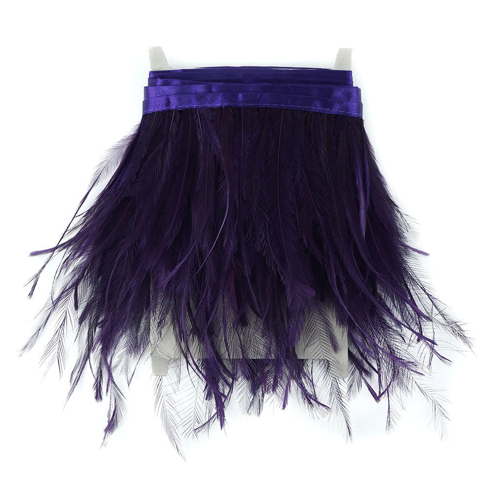 Emu Feather Fringe 5yd Grape - Feathers