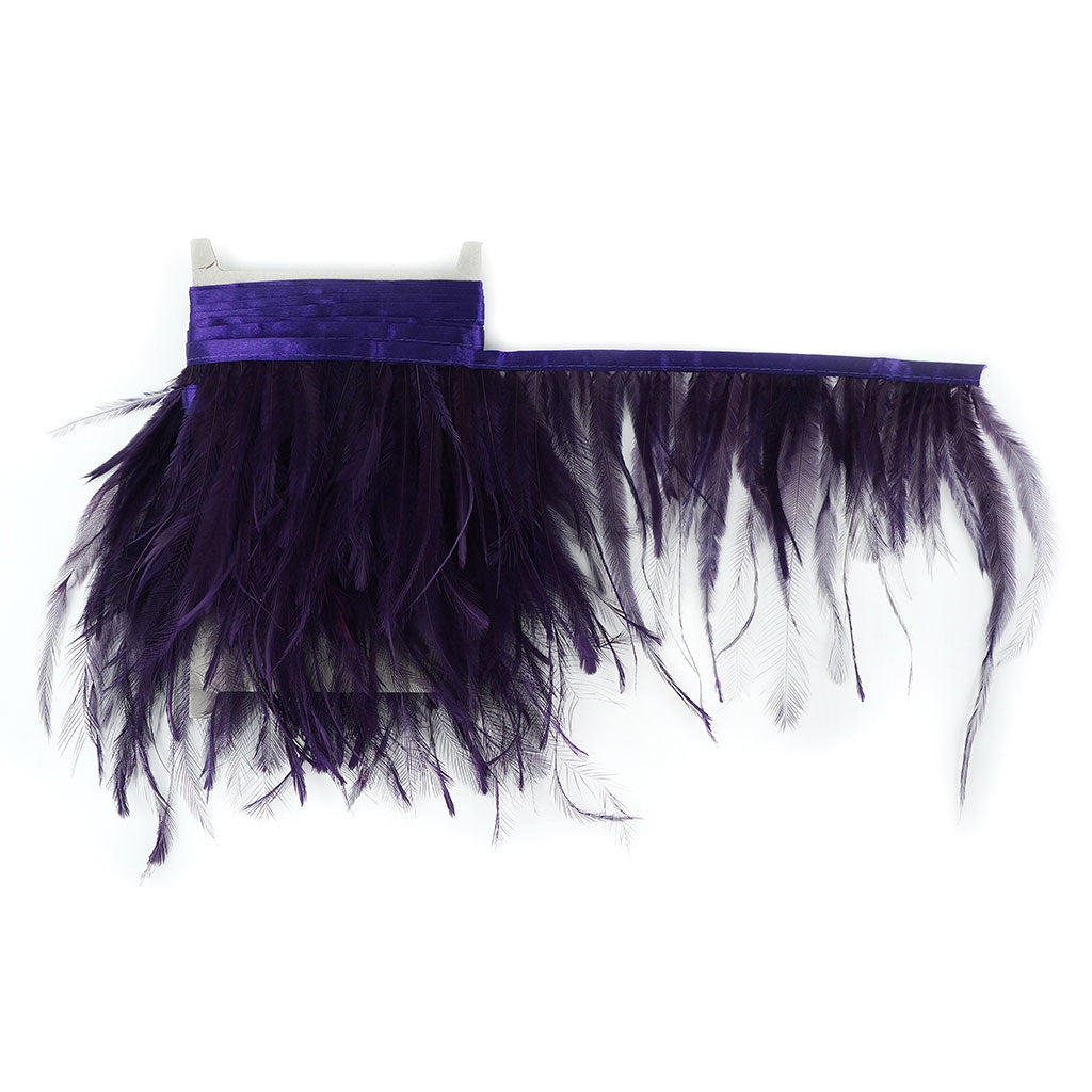 Emu Feather Fringe 5yd Grape - Feathers